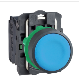 Кнопка Schneider Electric  22мм синяя с возвратом  XB5AA61  XB5AA61