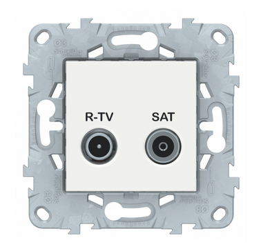 Schneider Electric Unica NEW  Белый Розетка R-TV/ SAT, проходная NU545618
