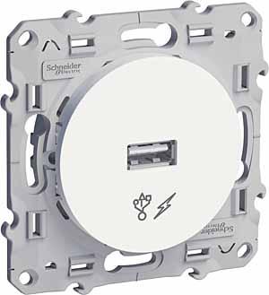 Schneider Electric ODACE Белый Розетка механизм USB S52R408