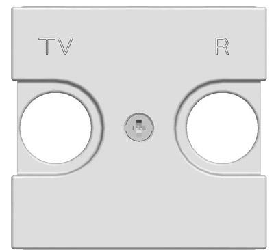 ABB  Zenit  Серебристый Накладка для TV-R розетки, 2-модульная, . /N2250.8 PL/// 2CLA225080N1301