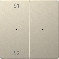 Schneider Electric  MERTEN  D-Life  PlusLink  Сахара  Клавиша 2-местная с S1/S2, пусто MTN5226-6033