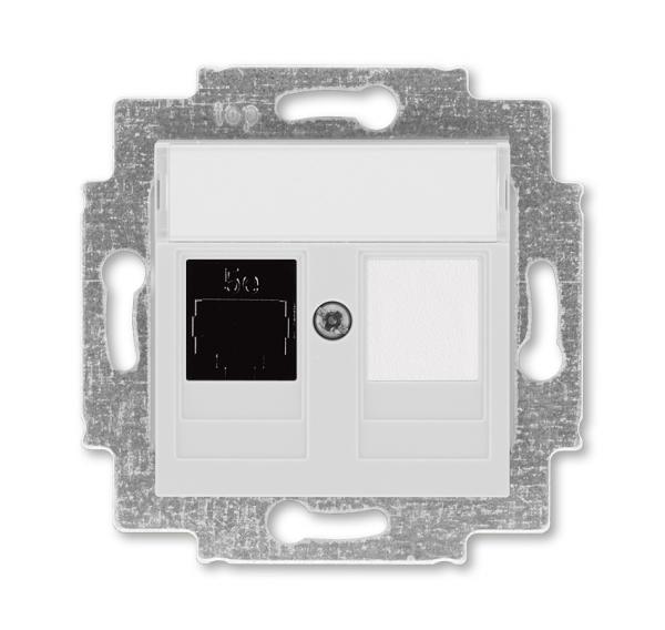 ABB  Levit  Серый Розетка компьютерная RJ45 категория 5e+заглушка, 2CHH295117A6016