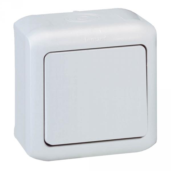 Legrand  Quteo  Серый Кнопка 1-клавишный 6А IP44 782335