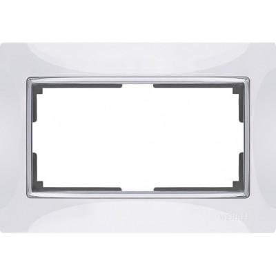 Werkel  Snabb Белый-Хром Рамка для 2-местной розетки WL03-Frame-01-DBL-white a033481