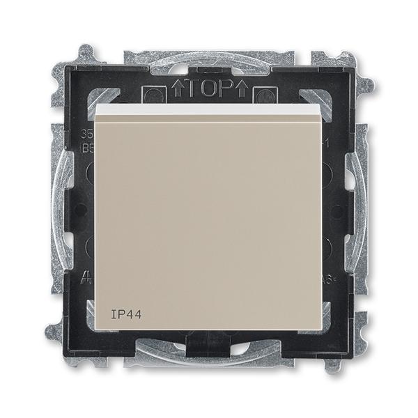 ABB  Levit  Кофе макиато/Белый Переключатель кнопочный 1-клавишный IP44 2CHH598940A4018