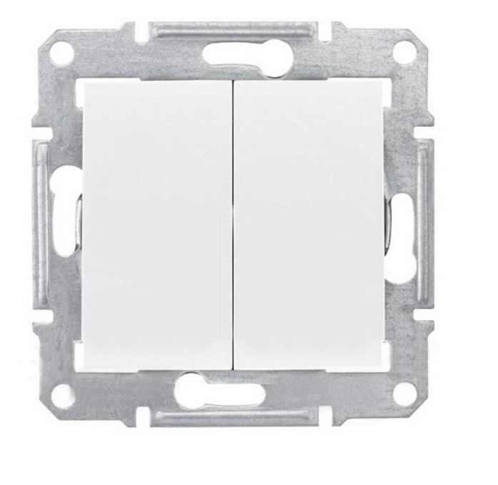 Schneider Electric Sedna  Белый Выключатель механизм 2-клавишный 10А IP20 скрытая установка SDN0300121