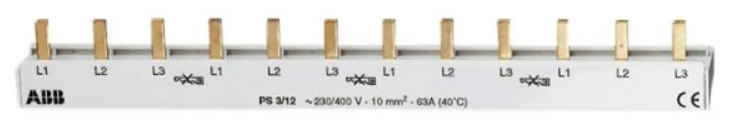 Шина 3ф. к. 12 модулей 63А PS3/12 // STO ABB 2CDL231001R1012