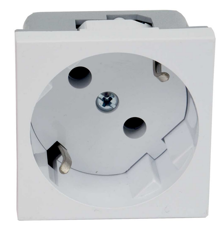 Розетка QUADRO белая 16 A, 250 V AC QS 45X45 (BB)