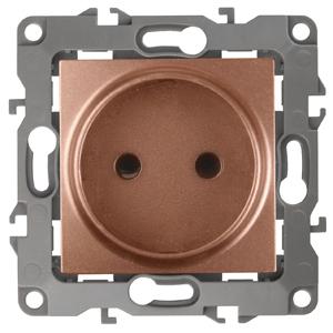 ЭРА  Эра12  Медь  Розетка 2P, 16АХ-250В 12-2105-14