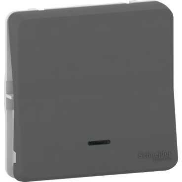 Schneider Electric Mureva Styl  Антрацит Выключатель механизм кнопочный с подсветкой IP55 MUR35127