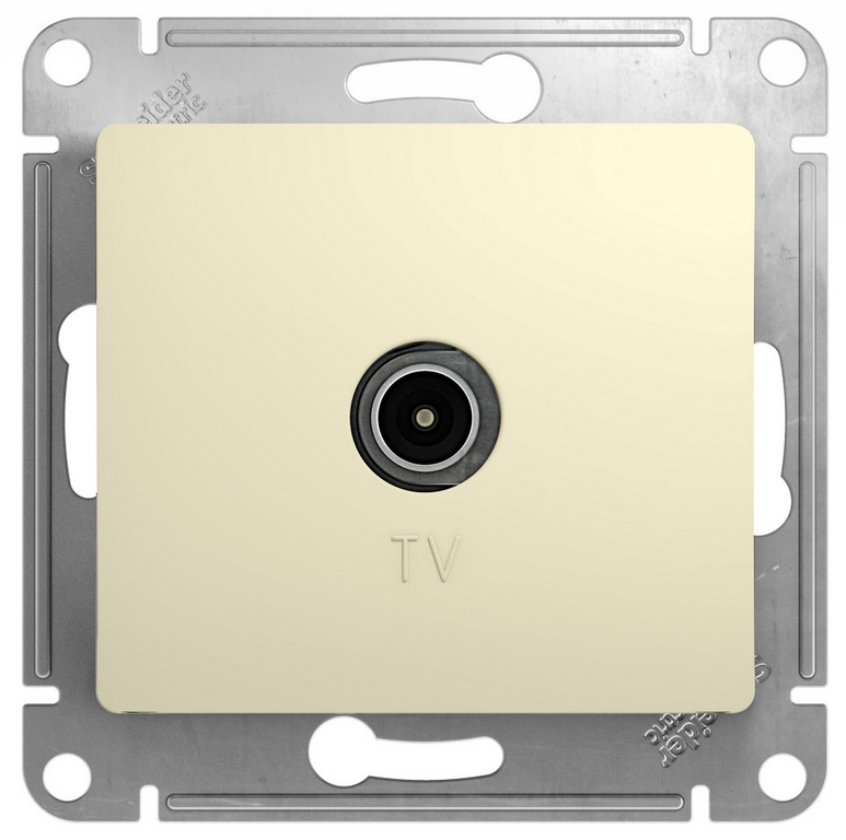 Schneider Electric Glossa Бежевый  Коннектор TV антенна, механизм GSL000293