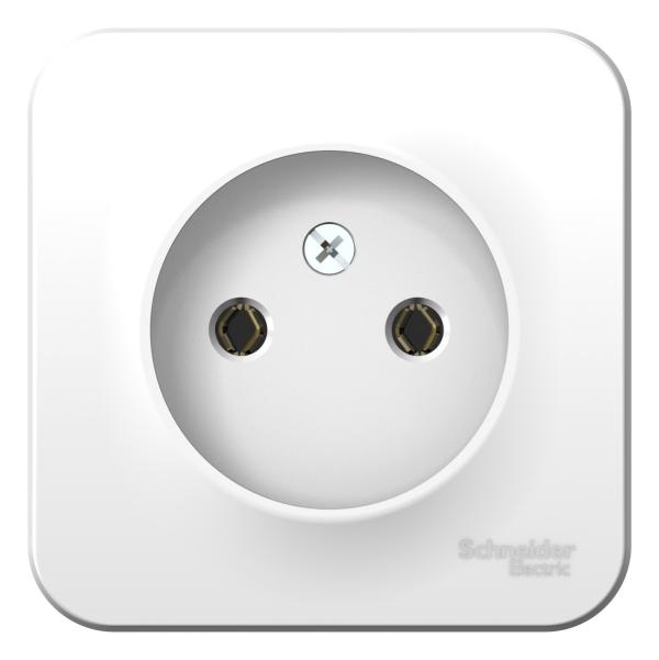 Schneider Electric  BLANCA  Белый  Розетка без заземляющих контактов без шторок изолирующая пластина, 16А, 250В, IP20  открытая установка BLNRA000111