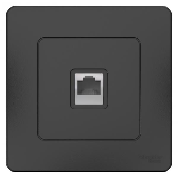 Schneider Electric  BLANCA  Антрацит  Розетка компьютерная  RJ45, категория 5E, скрытая установка  BLNIS045006