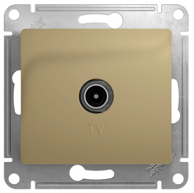 Schneider Electric Glossa Титан Розетка ТВ 1-местная 1DB, механизм IP20 скрытая установка GSL000491