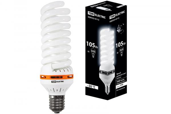 Компактная люминесцентная лампа TDM КЛЛ-FS-105 Вт-6500 К–Е40
