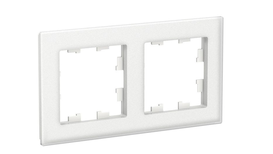 Schneider Electric AtlasDesign NATURE  Матовое Стекло Белый  Рамка 2-местная ATN330102