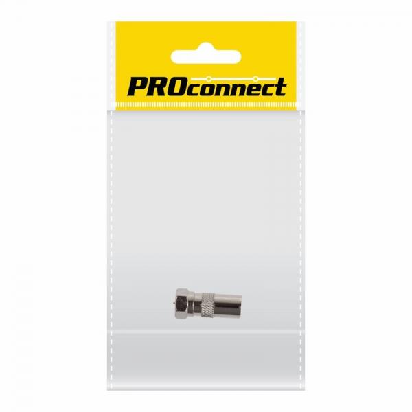Переходник антенный, (штекер TV - штекер TV), (1шт.) (пакет)  PROconnect 05-2302-4-7