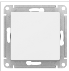 Schneider Electric AtlasDesign  Белый  Выключатель 1-клавишный схема 1, 10АХ, механизм ATN000111