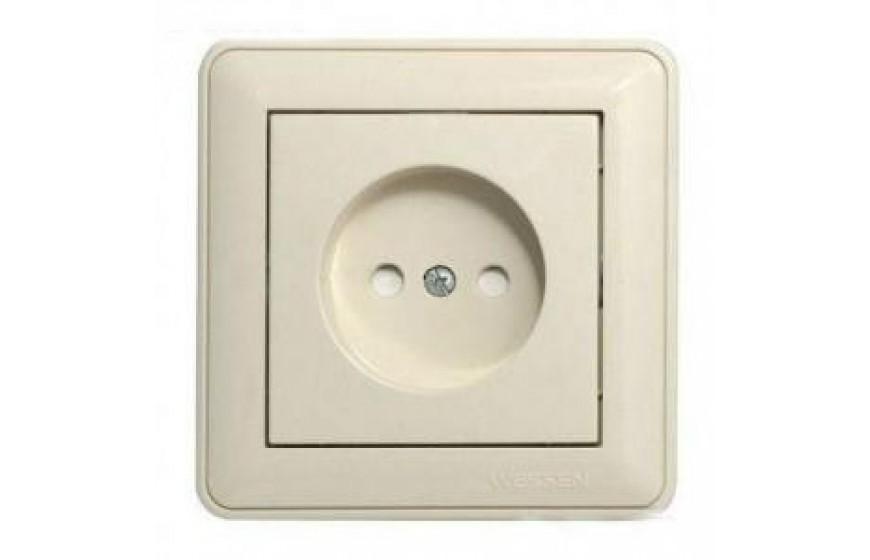 Schneider Electric  Wessen59  Слоновая Кость  Розетка скрытая установка (250В, 16А, защитные шторки) RS16-151-28