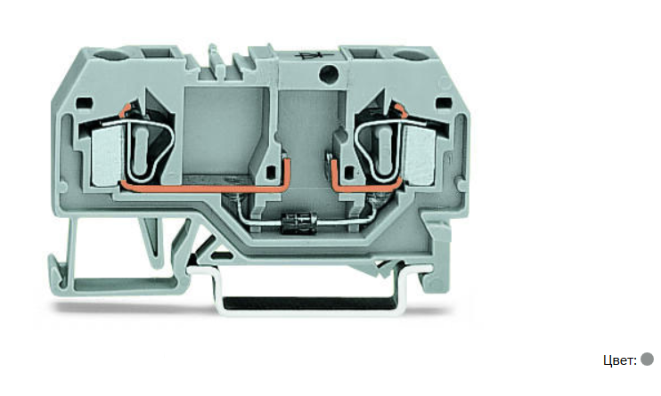 Wago 281-915/281-410 Клемма с диодом 1N4007 0,5A